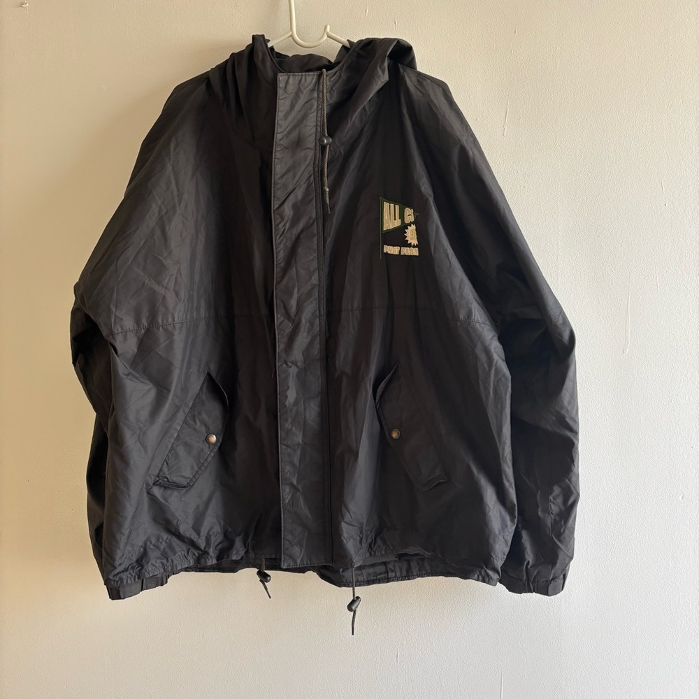 Phat Farm Men  Zipper/Snap Closure Black  Hood Jacket VTG Y2K Logo Size L